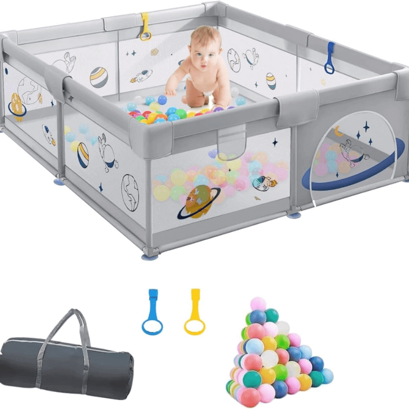 Wide Useful Baby Playpen - Versatile Playpen for Babies & Toddlers | Large Baby Playpen Fence (180 x 150 cm)