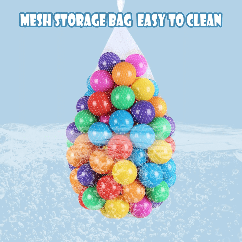 100 soft and colorful 5.5cm ocean balls, ideal for ball pits and play areas, providing safe and fun play for kids.